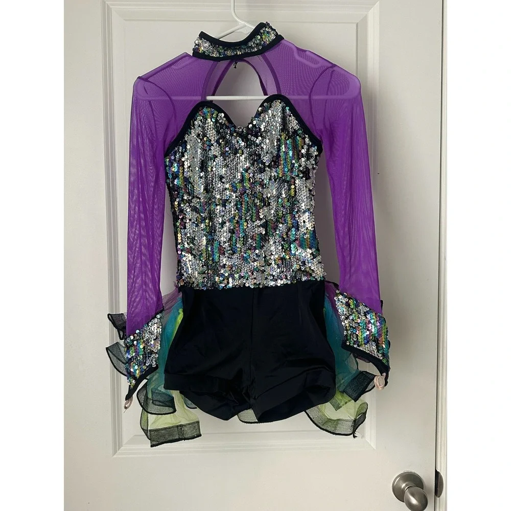 Weissman 9887 Size LC ME TOO‎ Multicolor Jazz Tap Modern Biketard Dance Costume